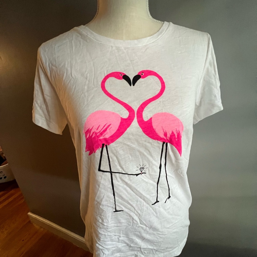 | J Crew | Collectors Tee | Engaged Flamingos |